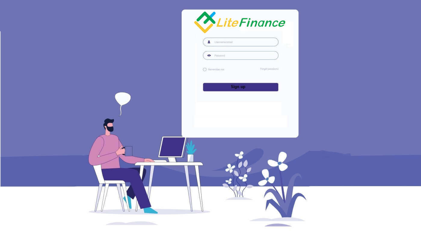 Como se inscrever e fazer login em uma conta LiteFinance