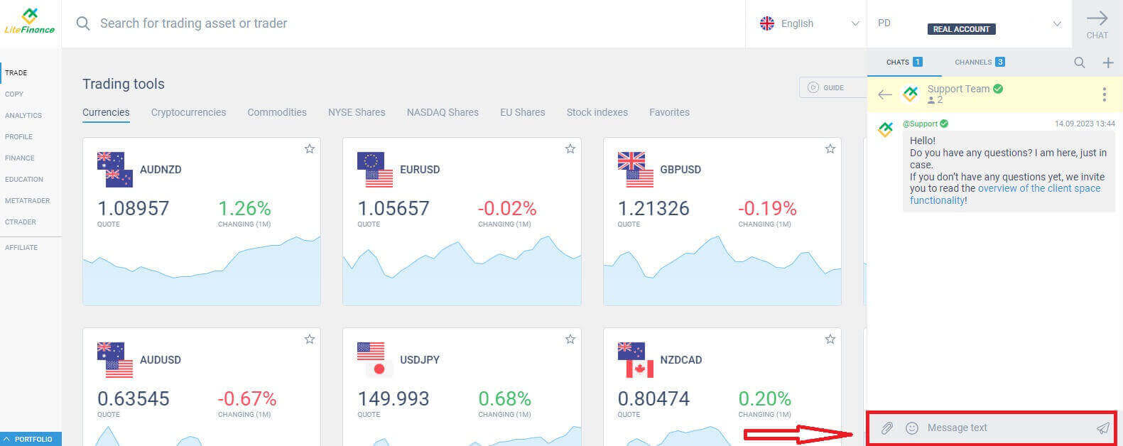 Kontakt LiteFinance Support: Telefon, Live Chat, E-mail