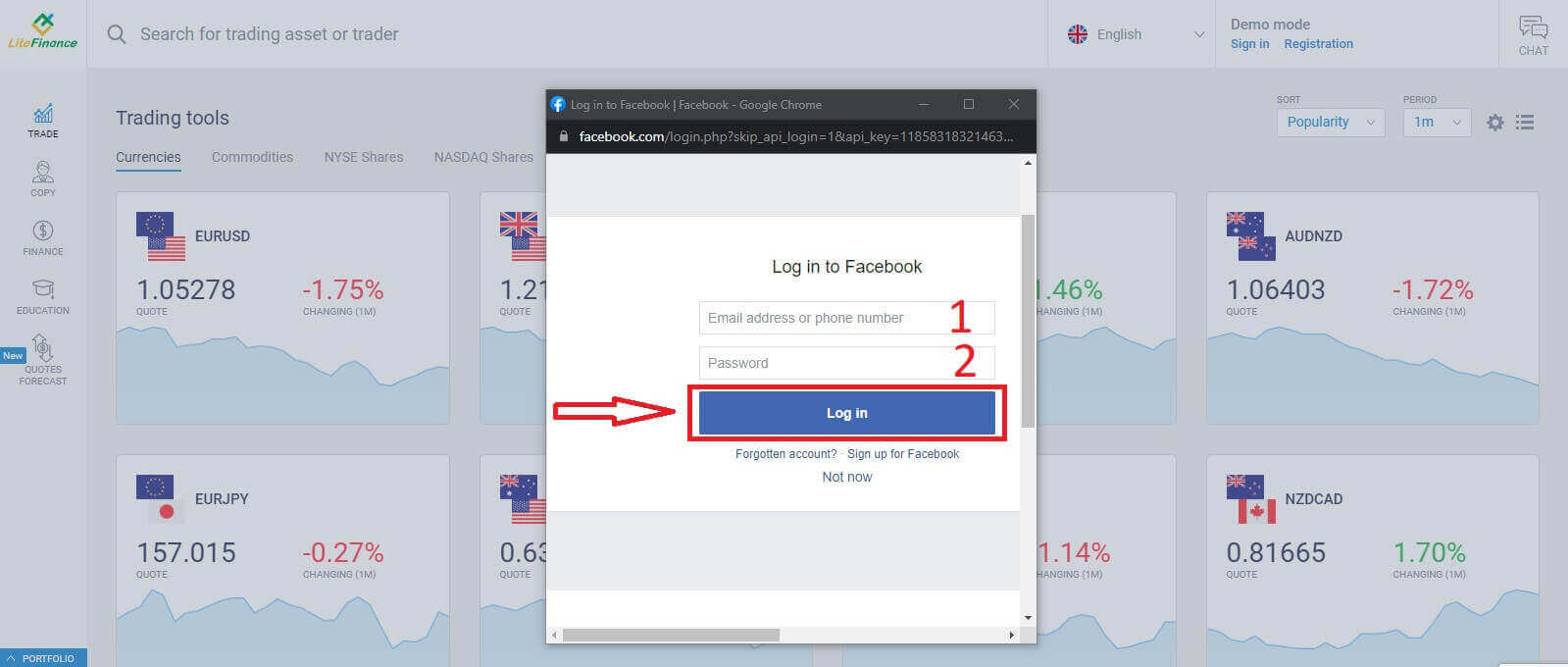 Slik logger du på LiteFinance Slik logger du på LiteFinance