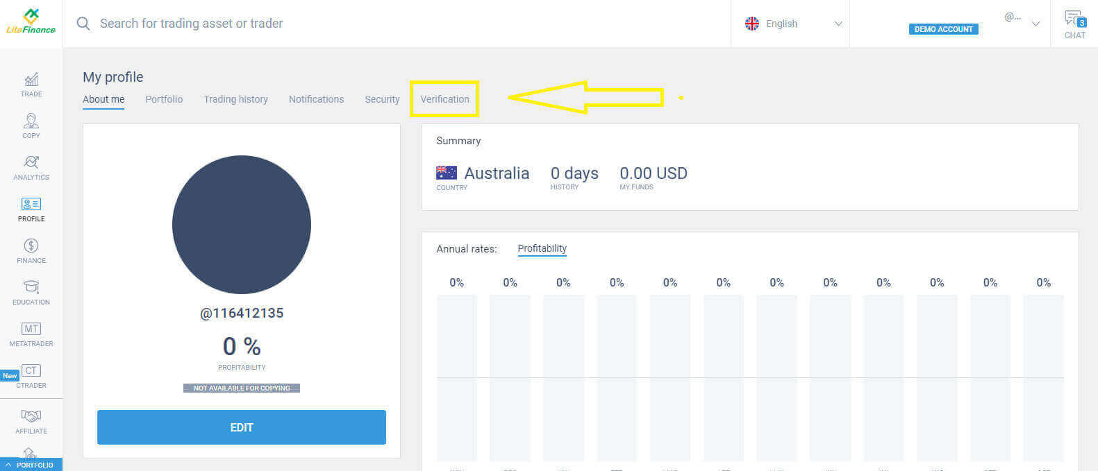 Cara Membuka Akun Demo di LiteFinance Cara Membuka Akun Demo di LiteFinance