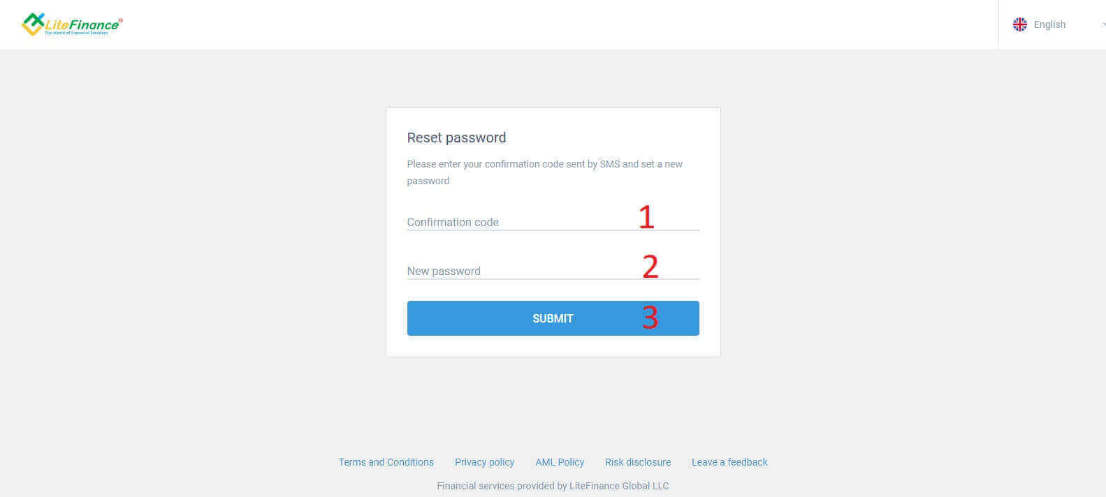 LiteFinance වෙතින් පුරනය වී ආපසු ගන්නේ කෙසේද