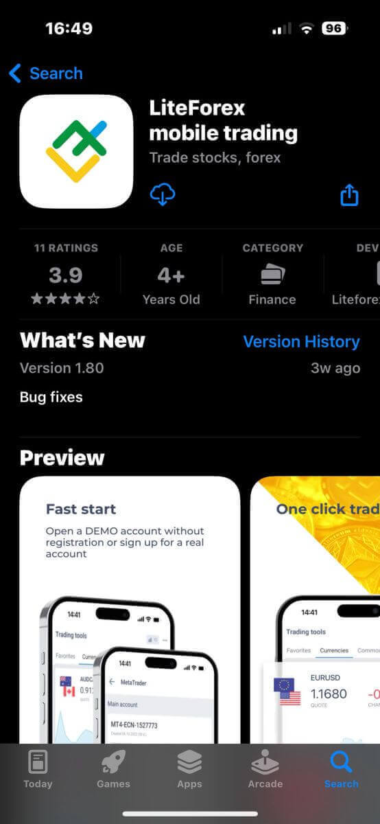 LiteFinance වෙතින් පුරනය වී ආපසු ගන්නේ කෙසේද