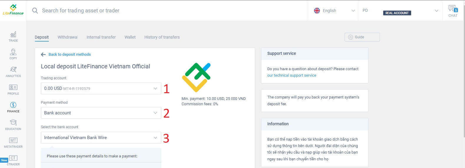 Conas Cláraigh agus Taisce le LiteFinance Conas Cláraigh agus Taisce le LiteFinance