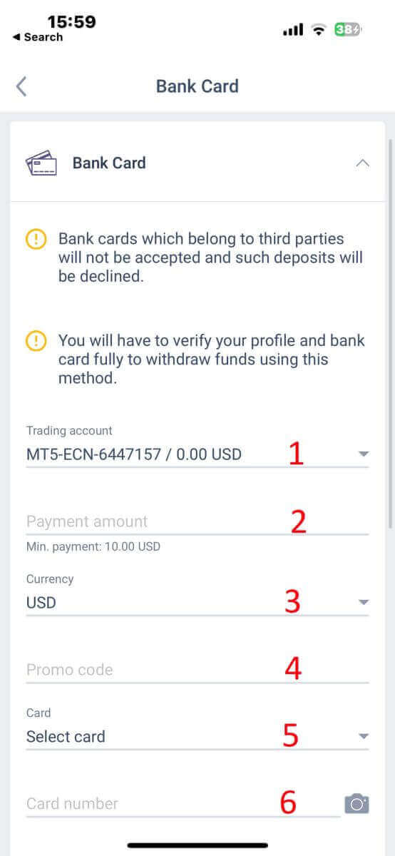 LiteFinance indbetalingsmetoder, minimumskrav og behandlingstider