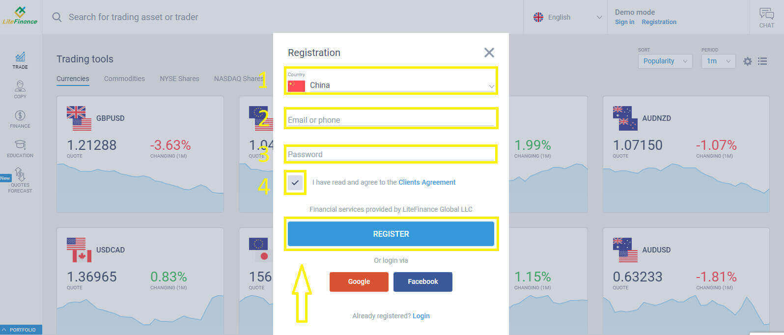 Mở tài khoản demo trên LiteFinance: Thiết lập nhanh và truy cập nền tảng Mở tài khoản demo trên LiteFinance: Thiết lập nhanh và truy cập nền tảng