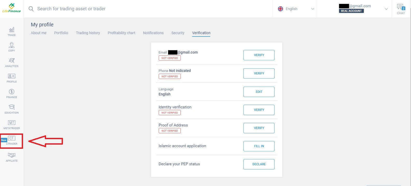 เปิดบัญชีบน LiteFinance — ขั้นตอน ข้อกำหนด และประเภทบัญชี