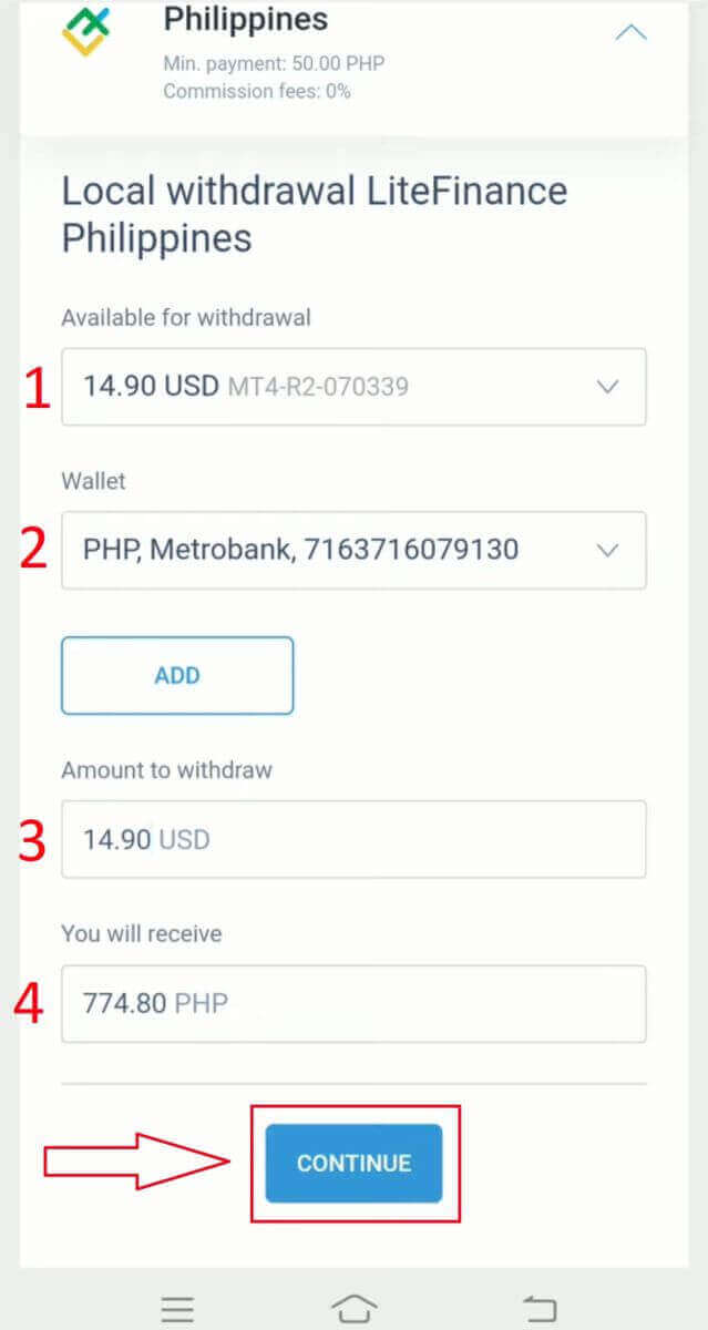 Retiro de LiteFinance: métodos, tiempos de procesamiento y límites